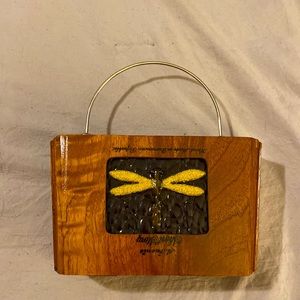 Wooden cigar box ‘handbag’